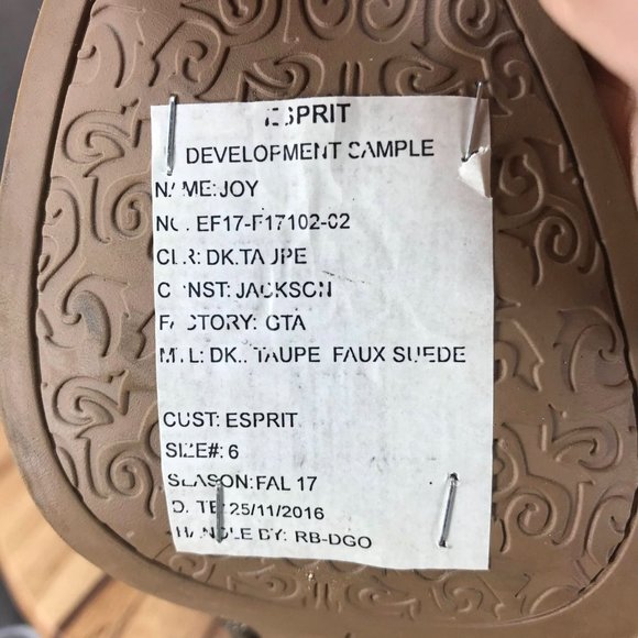 Esprit Brown Faux Suede Pull On Block Heel Western Boots Womens Size 6 - Picture 9 of 10